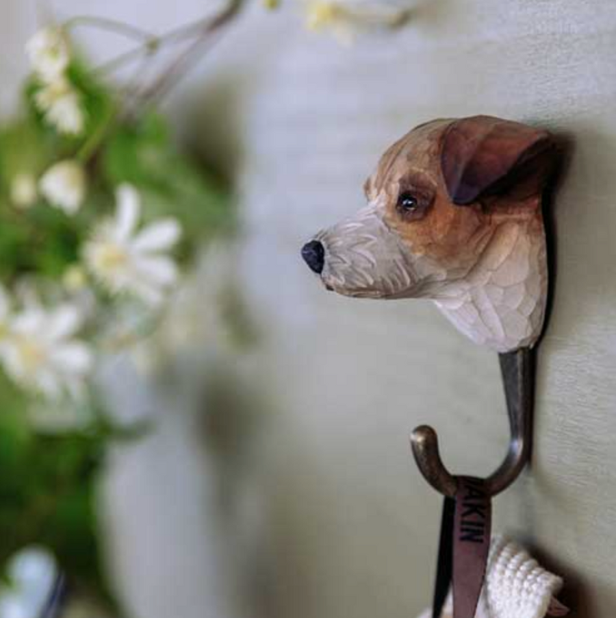 Percha de madera Jack Russell Terrier