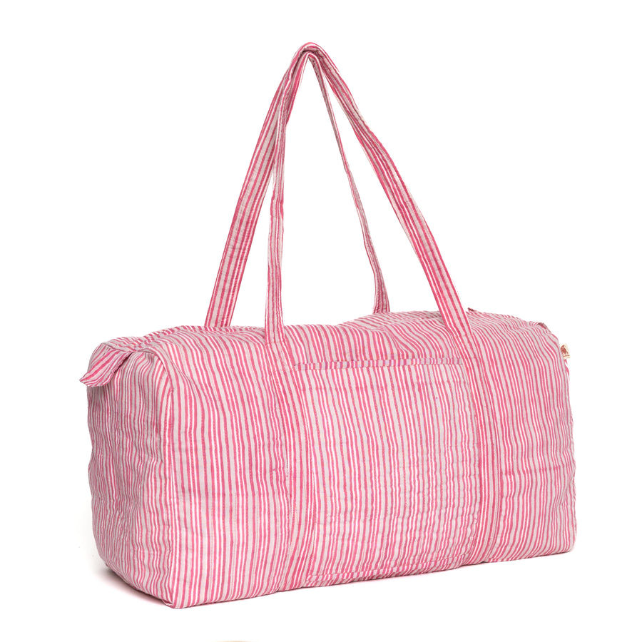 Weekend Bag Pink Stripes