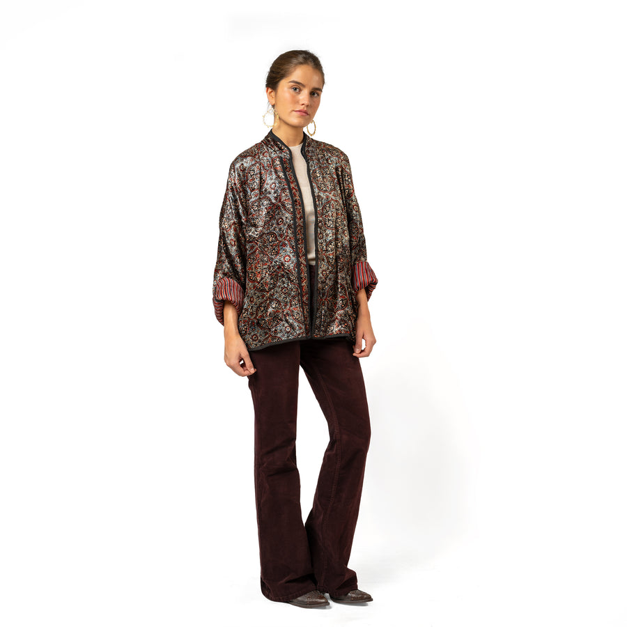Velvet Blue Arabesq Jacket