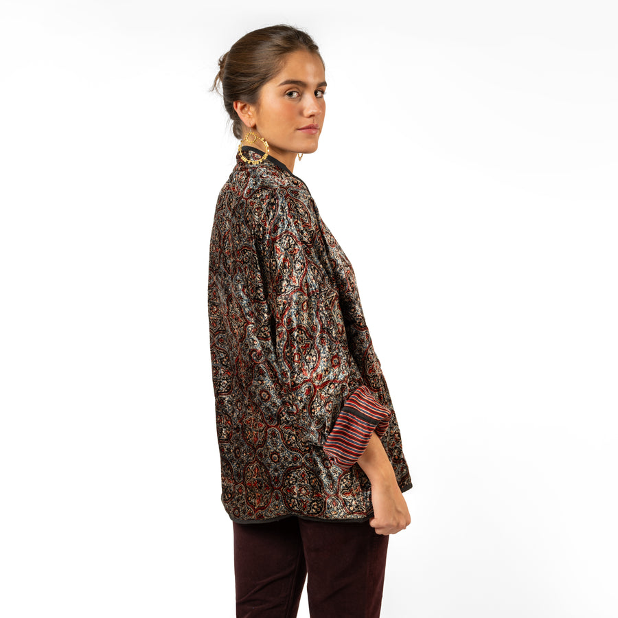 Velvet Blue Arabesq Jacket