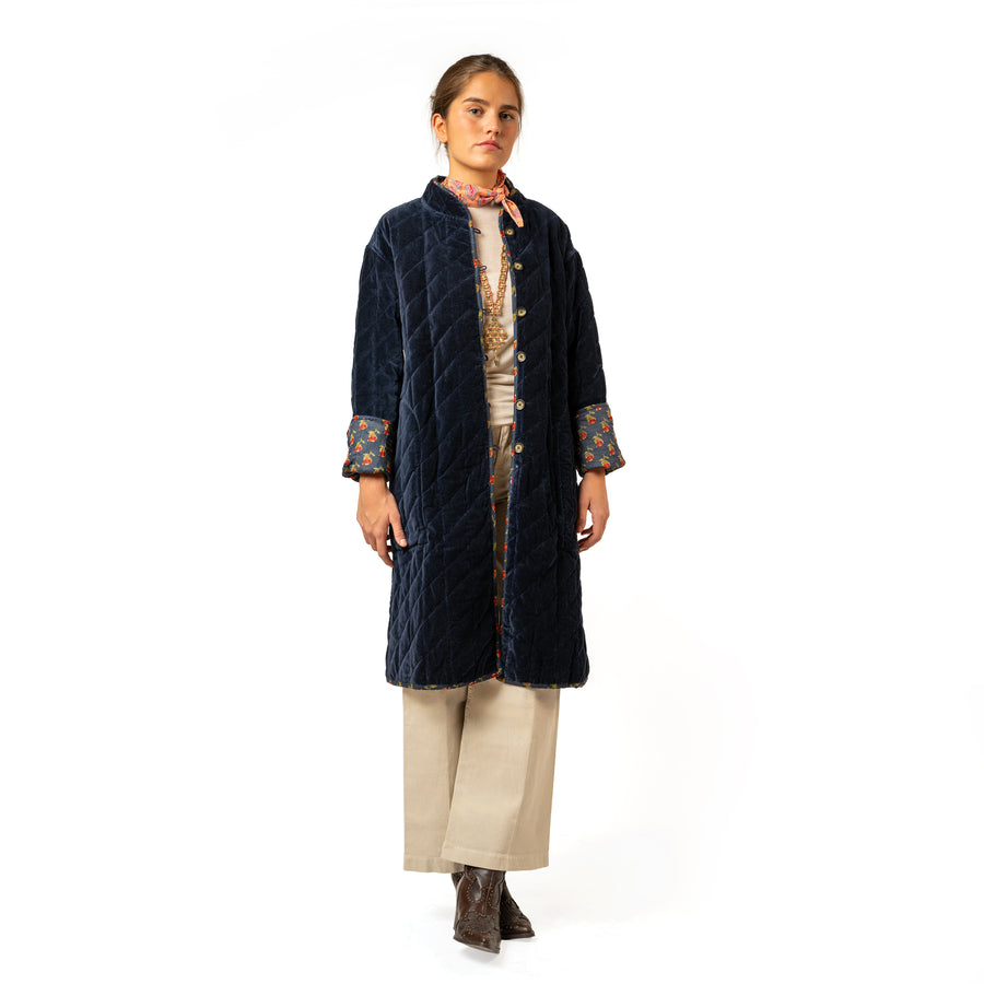 Abrigo Navy Velvet