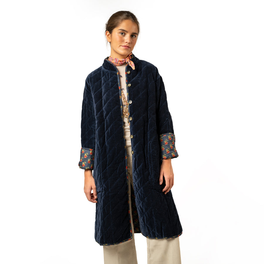Abrigo Navy Velvet