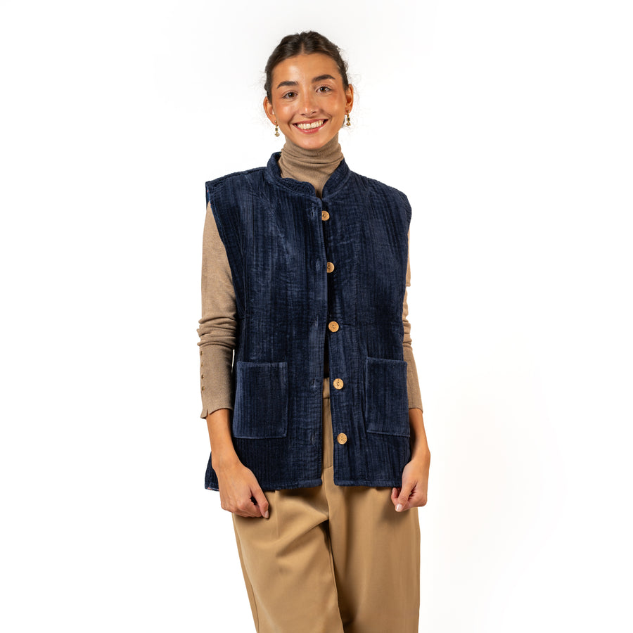 Chaleco Velvet Navy