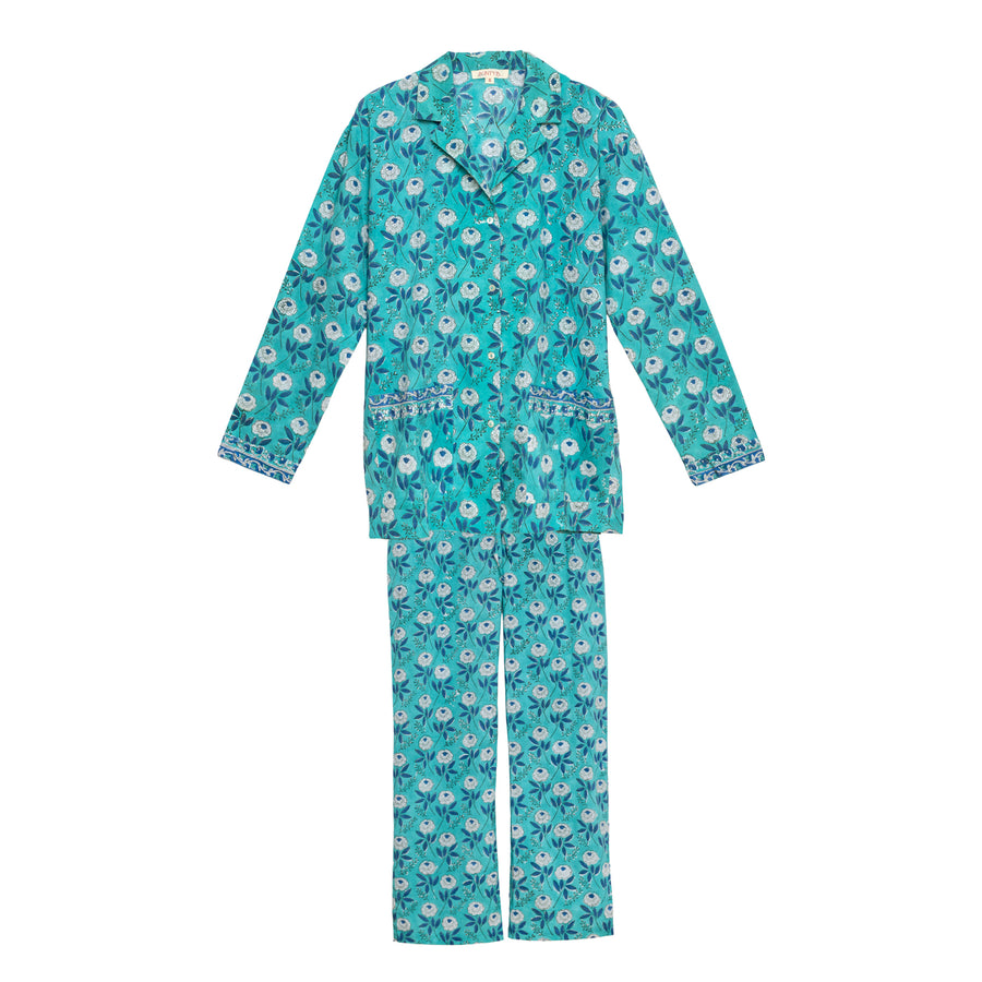 Pijama largo Full Turquoise