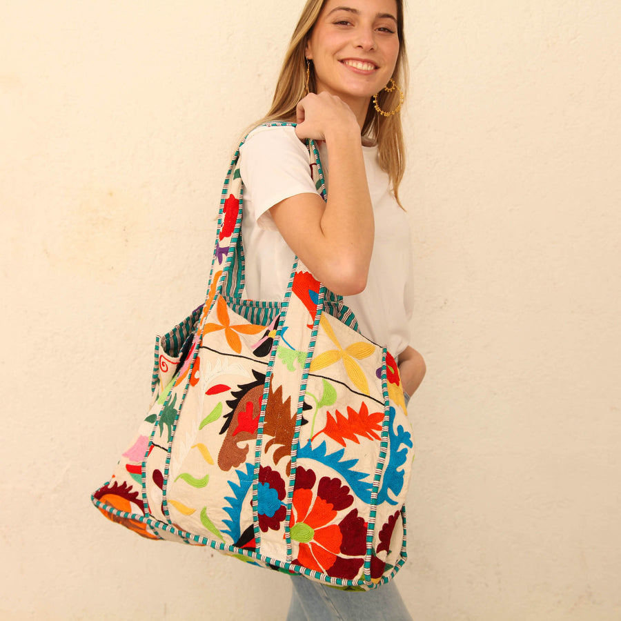 Bolso Suzani Remate Rayas A