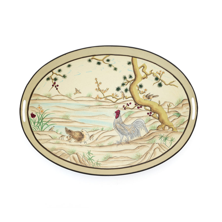 Bandeja Mesa Ovalada Rooster