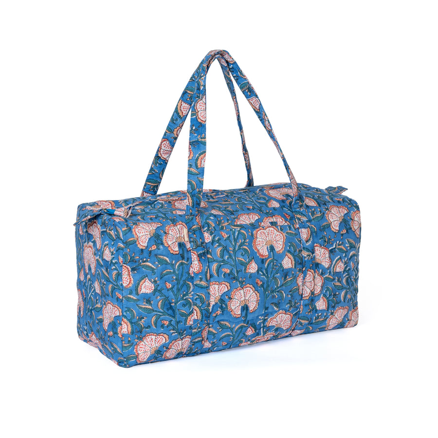 Weekend Bag Coral on Blue