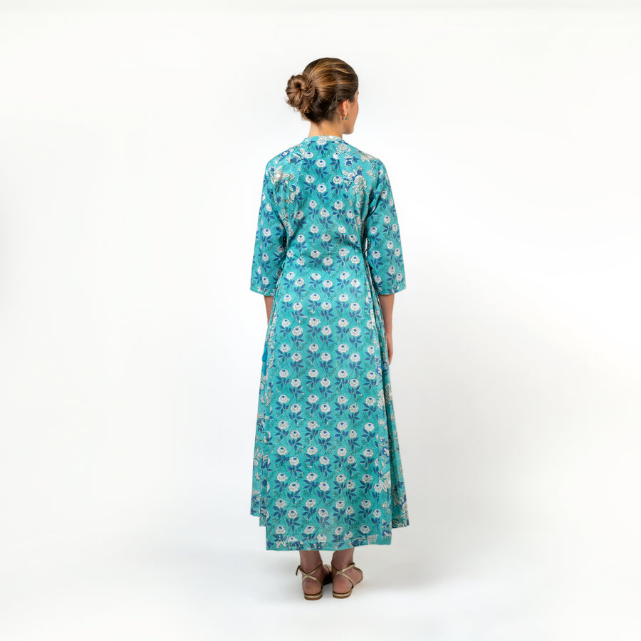 Lucia Dress Full Turquoise