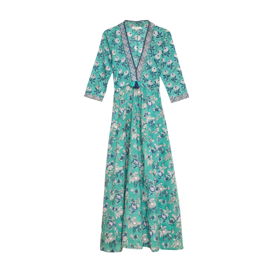 Ines Dress Full Turquoise