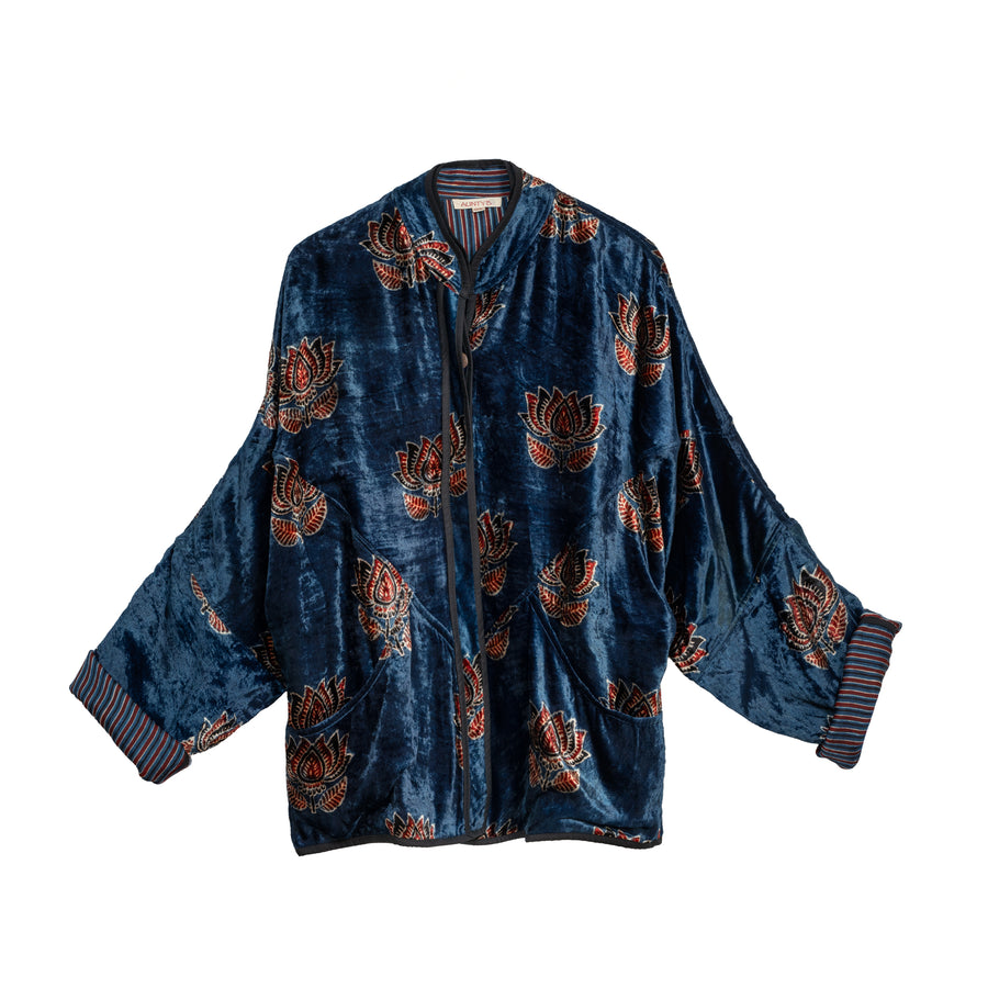 Velvet Blue Lotus Jacket