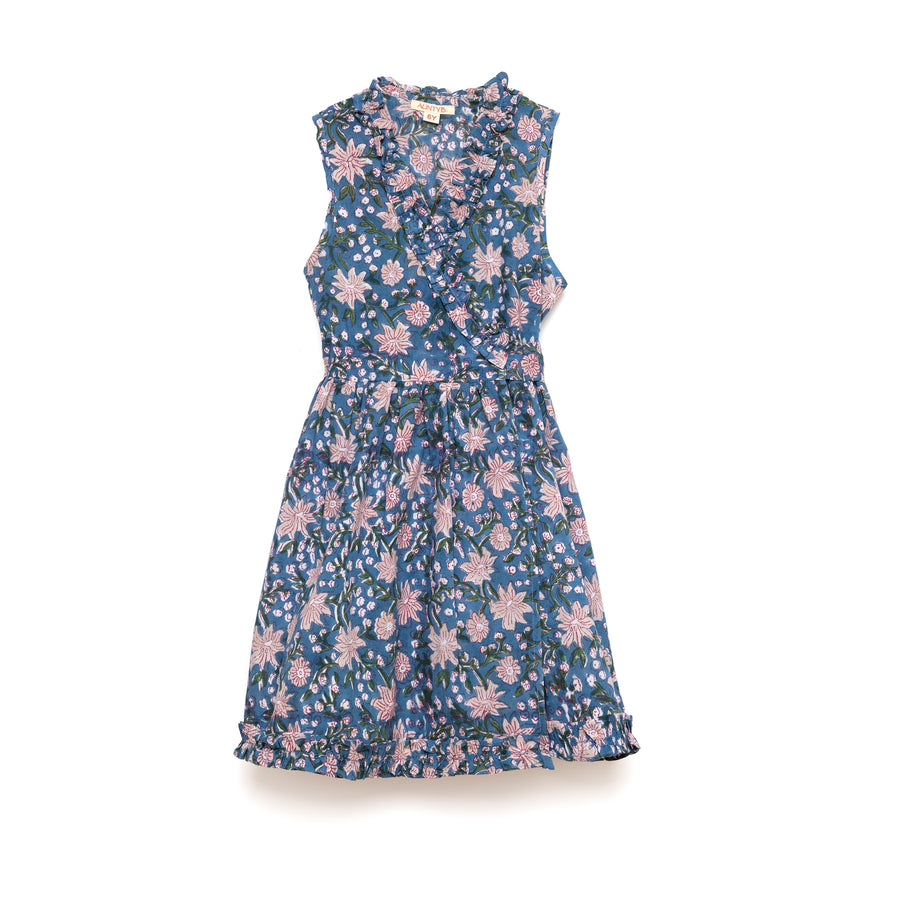 Rosa Dress Teal Garden