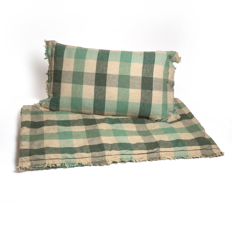 Pie de Cama Vichy Verde