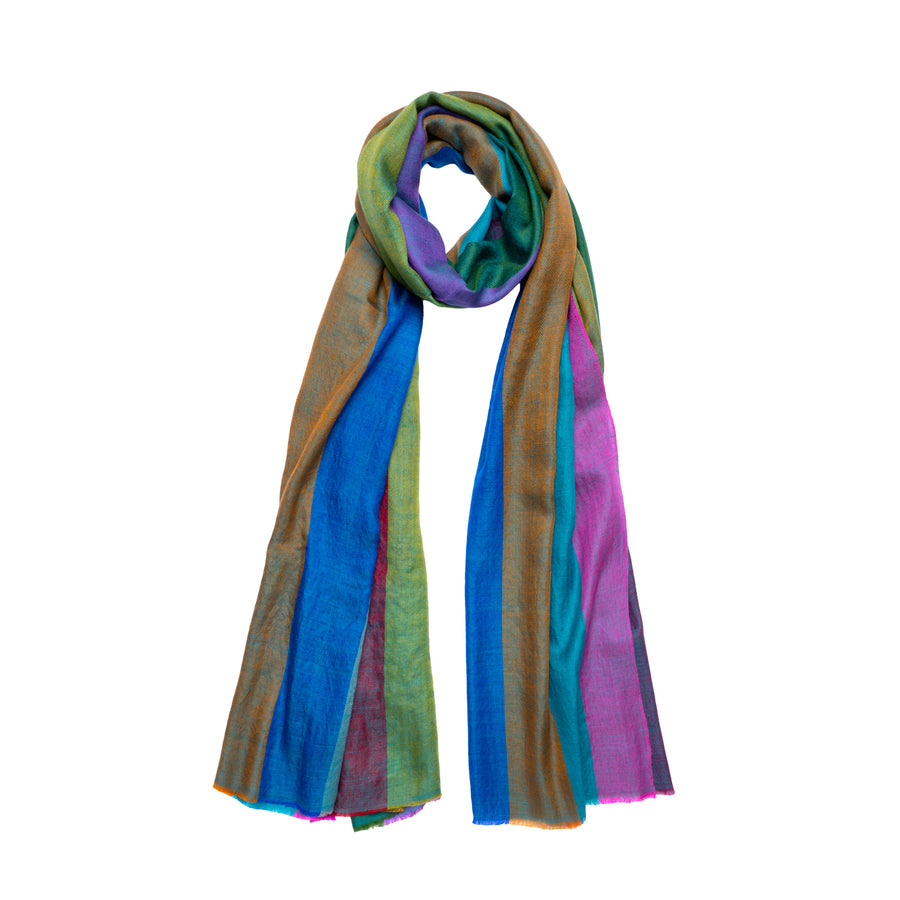 Pashmina Checks Peacock Colors