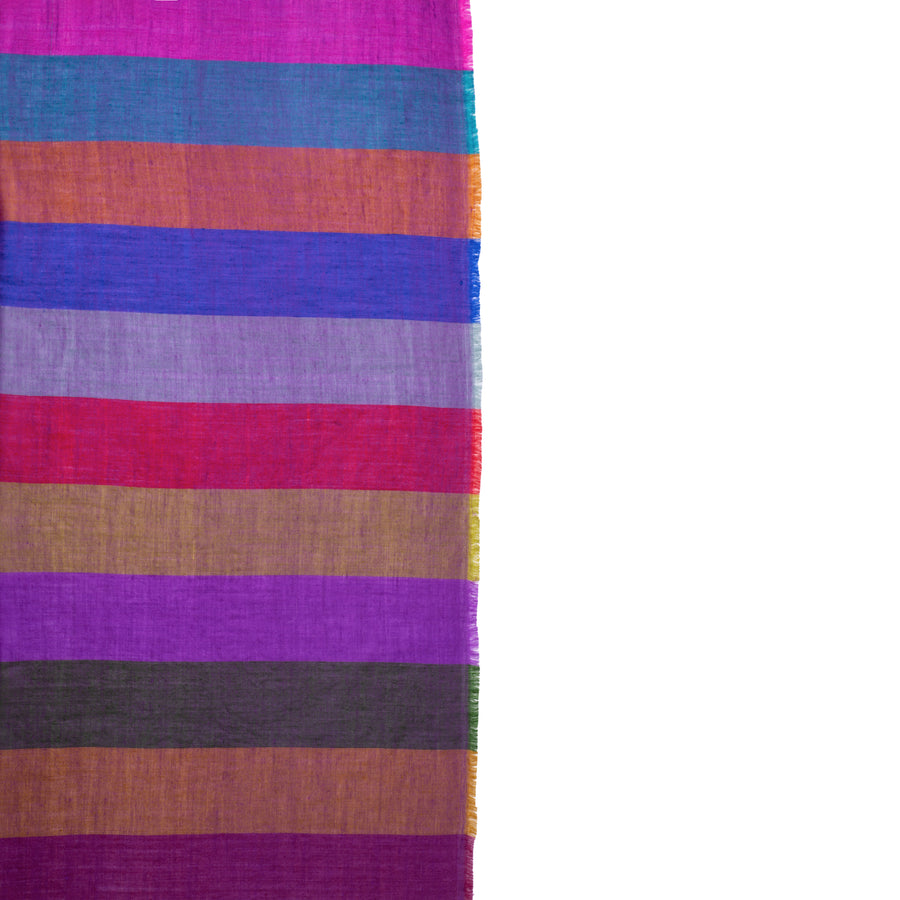 Pashmina Checks Purple Peacock