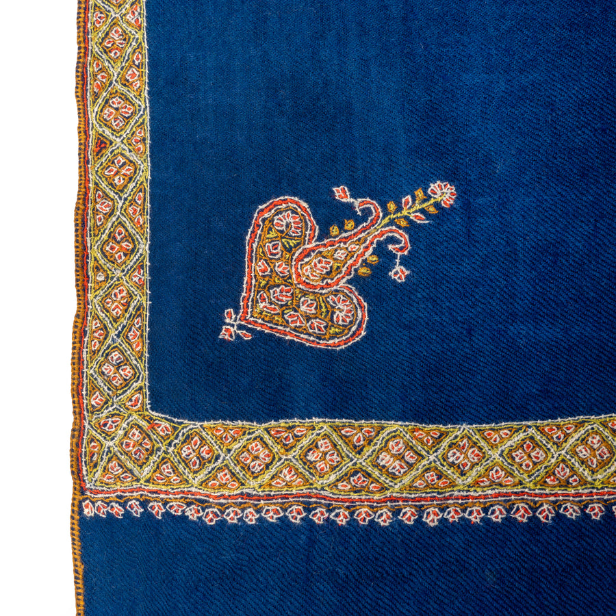 Pashmina Bordada Hashi Ink Blue
