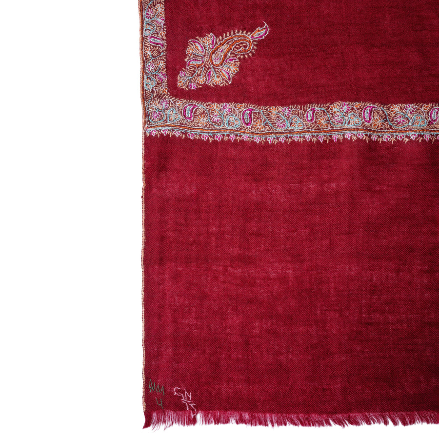 Pashmina Bordada Hashi Bordeaux Wine