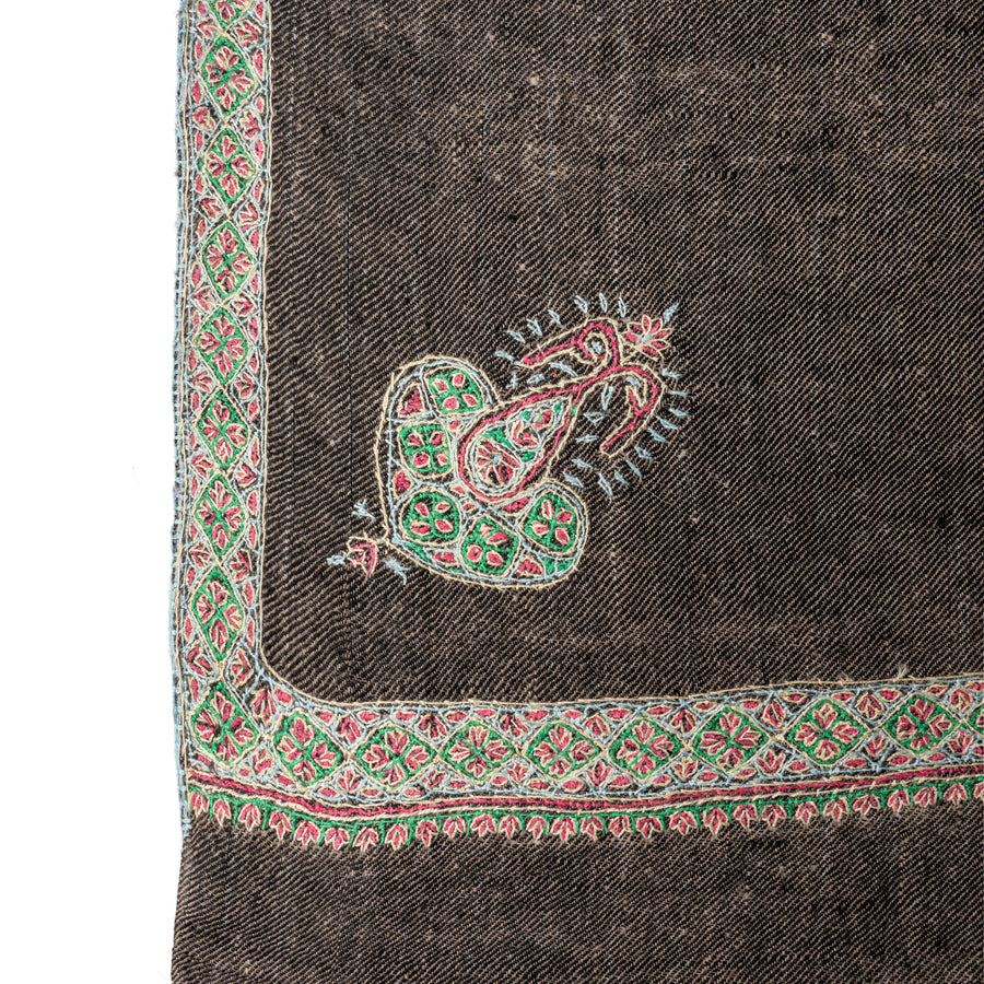 Pashmina Bordada Hashi Pizarra