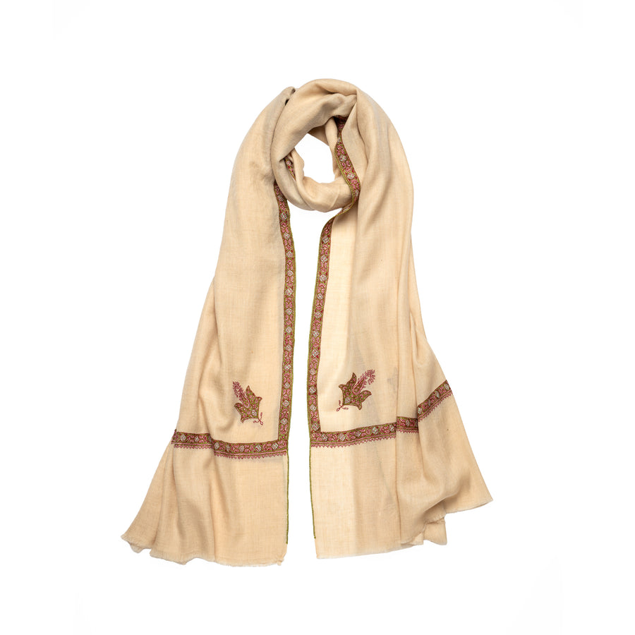 Pashmina Bordada Hashi Pergamino