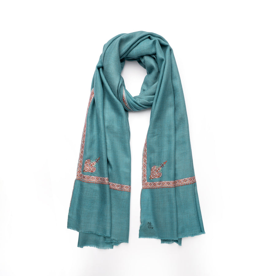 Pashmina Bordada Hashi Smoked Blue