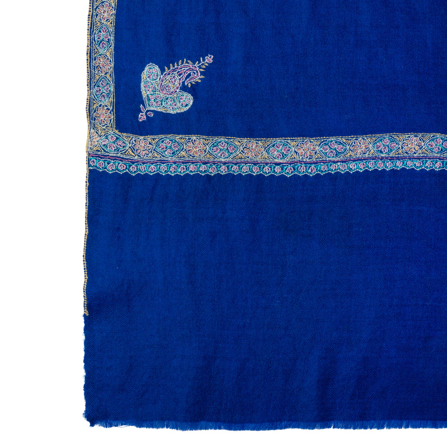 Pashmina Bordada Hashi Imperial Blue