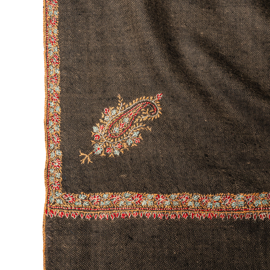 Pashmina Bordada Hashi Charcoal