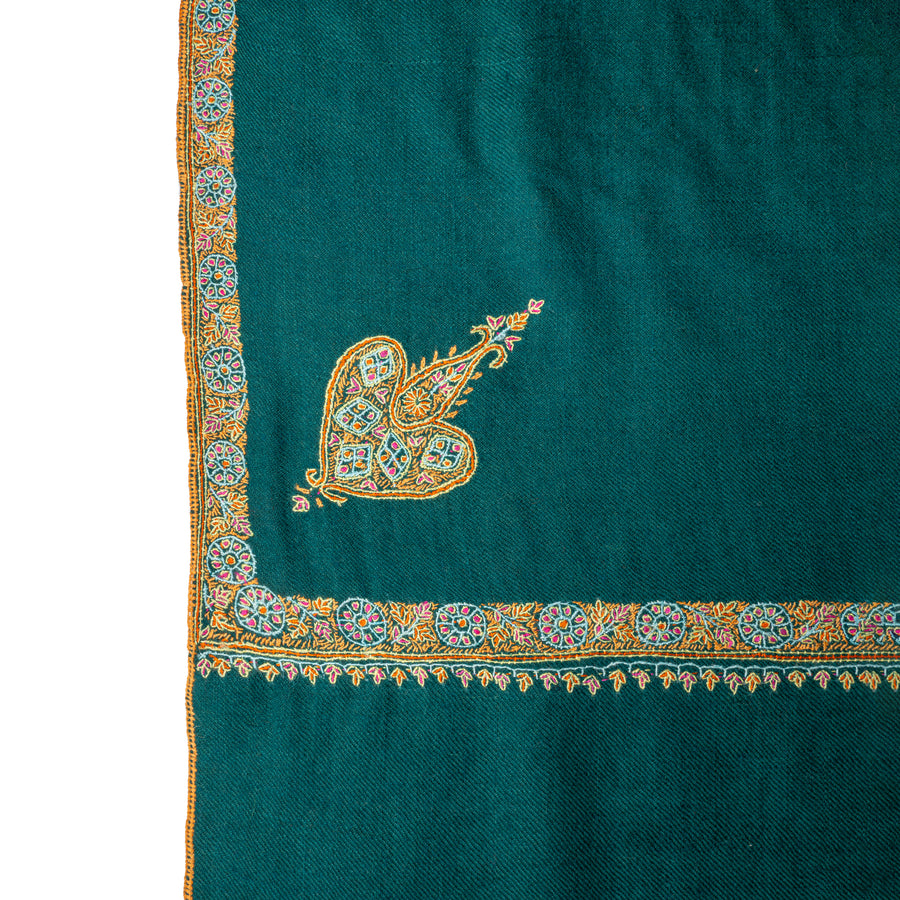 Pashmina Bordada Hashi Treal Green