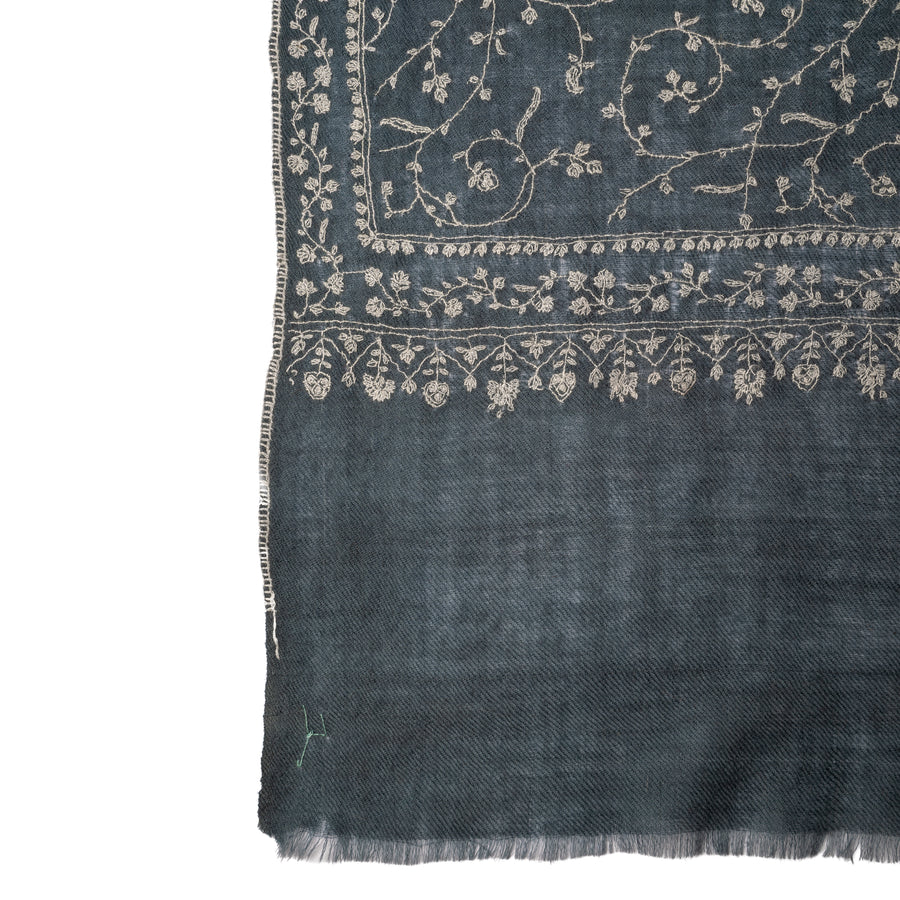 Pashmina Bordada Indian Teal Jally