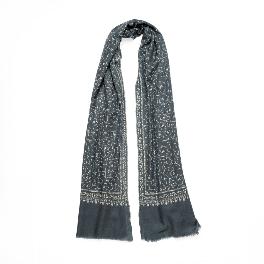 Pashmina Bordada Indian Teal Jally