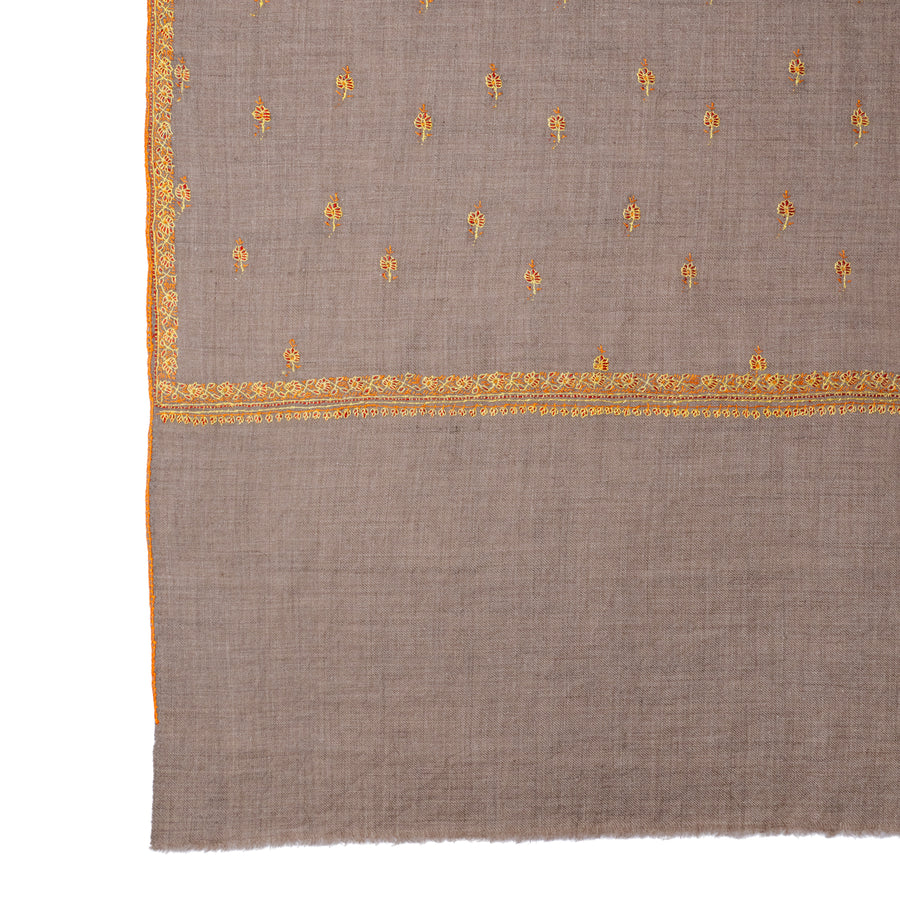 Pashmina Bordada Snow Bouti Natural