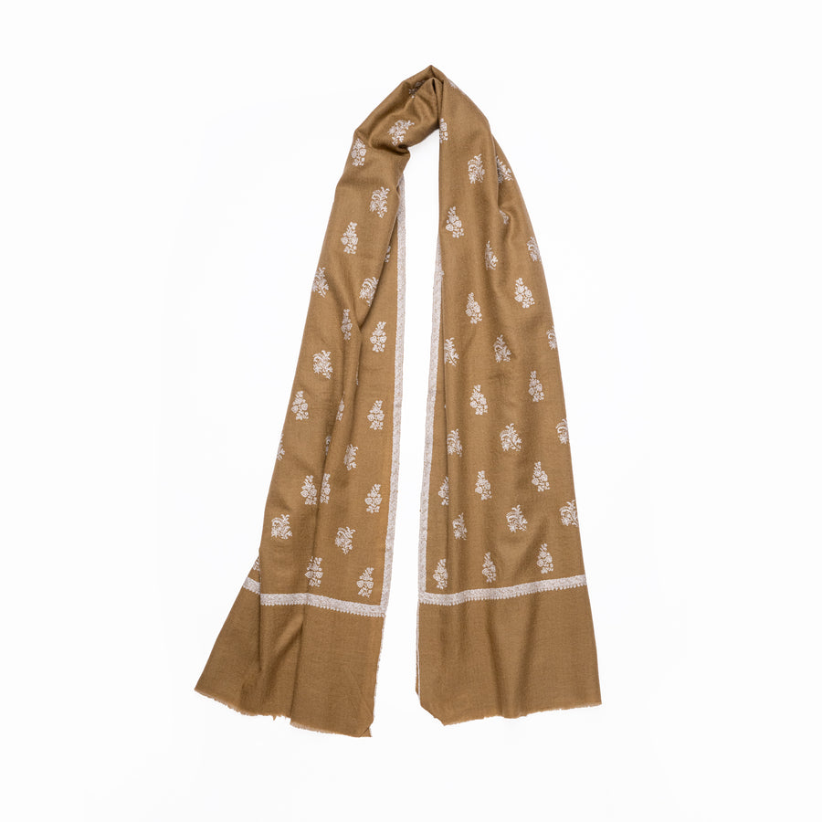 Pashmina Bordada Caqui MidBouti