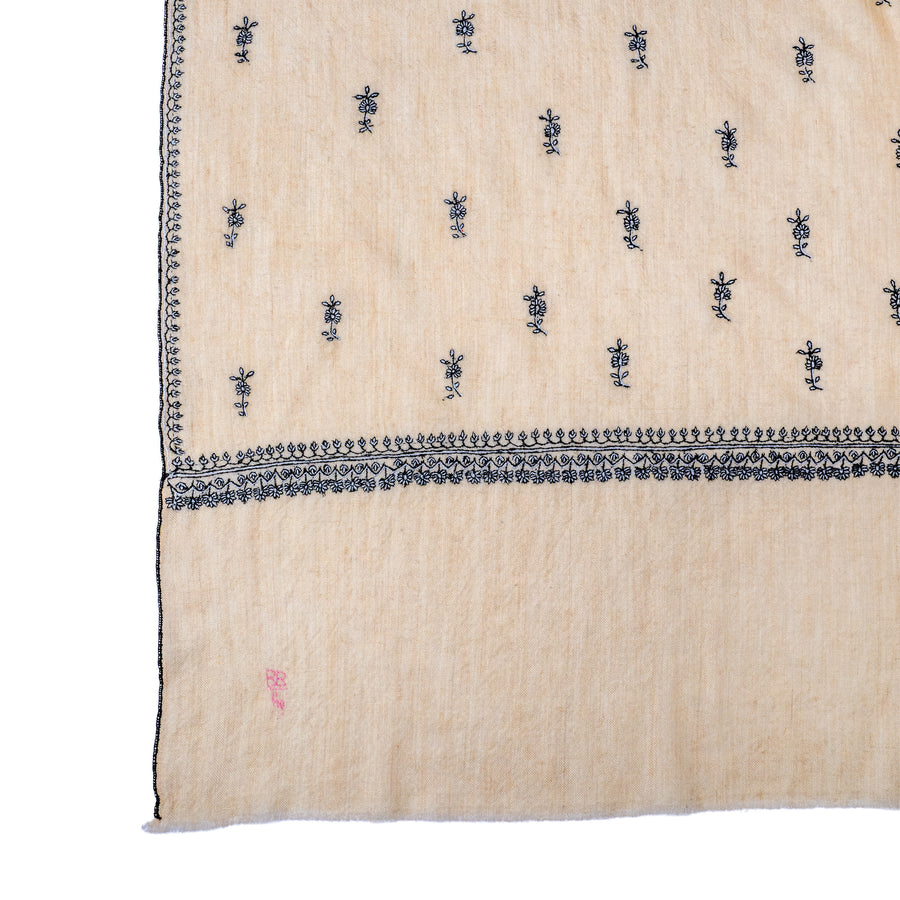 Pashmina Bordada Tofu Snow Bouti Double Face