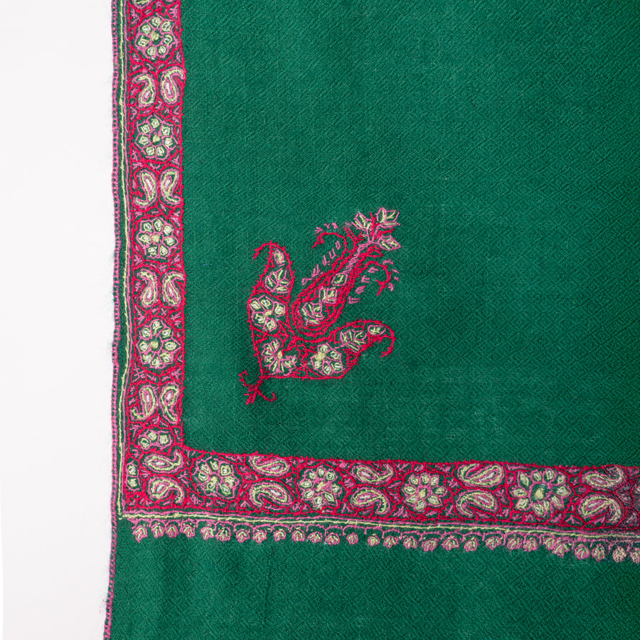 Pashmina Bordada Hashi Ultramarine Green