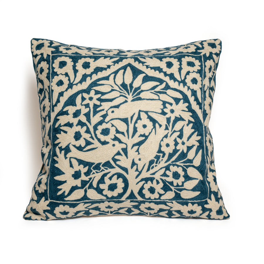 Cojín bordado Window Azul