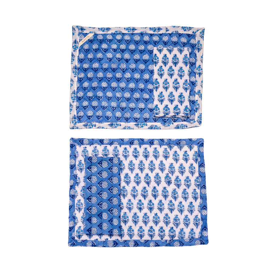 Mantel Individual Guateado Summer Blue