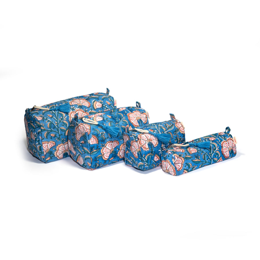 Neceser Coral on Blue