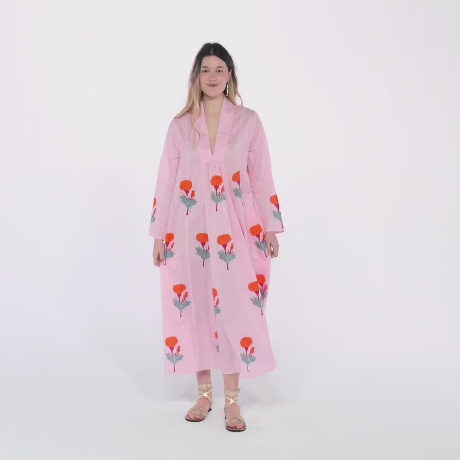 Bhopali Dress Pink Marigold