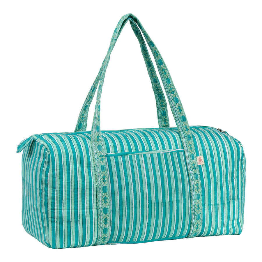 Weekend Bag Green Stripes