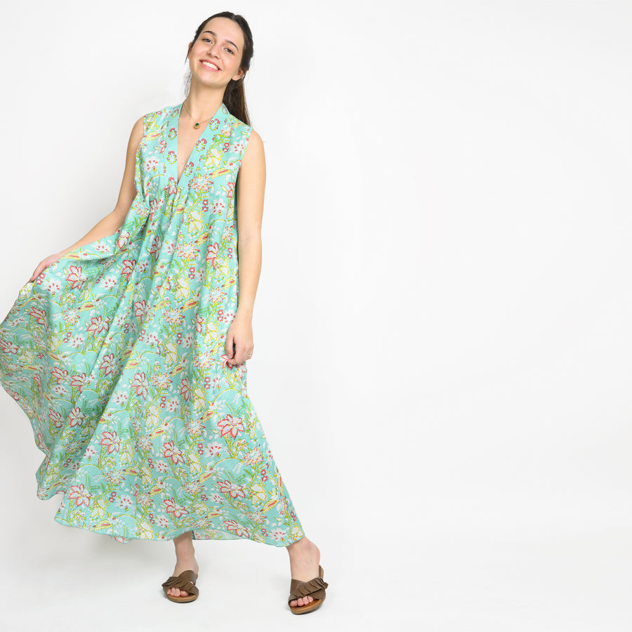 Pilam Dress Green Turquoise