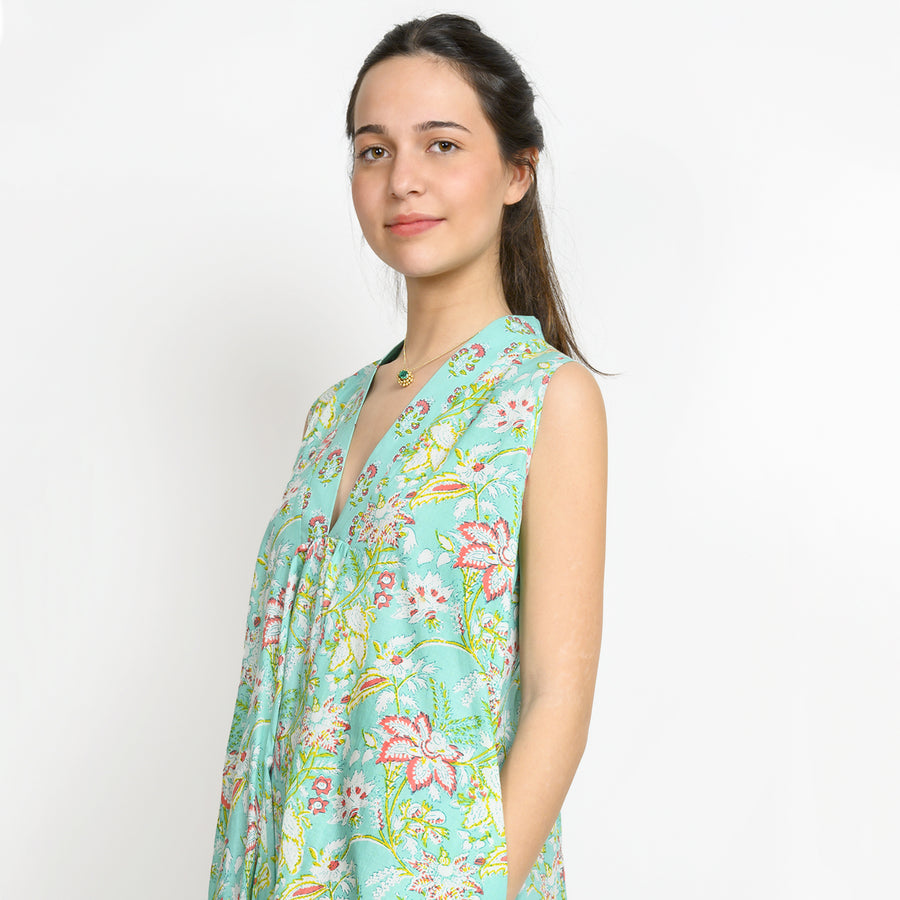 Pilam Dress Green Turquoise